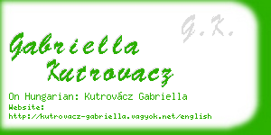 gabriella kutrovacz business card
