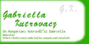 gabriella kutrovacz business card